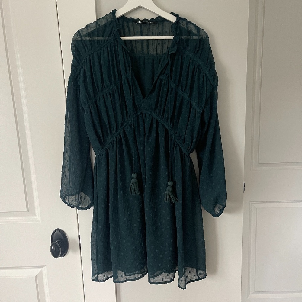 Zara Flowy Dot Dress